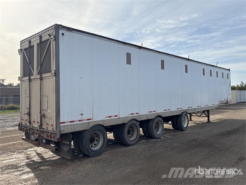 Manac 53 ft x 102 in Quad/A Open-Top Chip Trailer Remolques volquete para virutas de madera