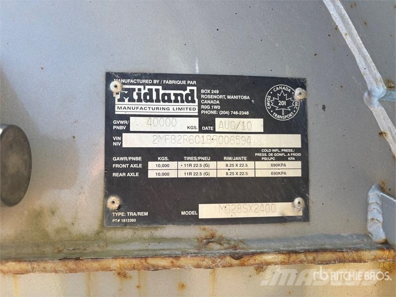 Midland 27 ft T/A End Dump Trailer Savivartės priekabos