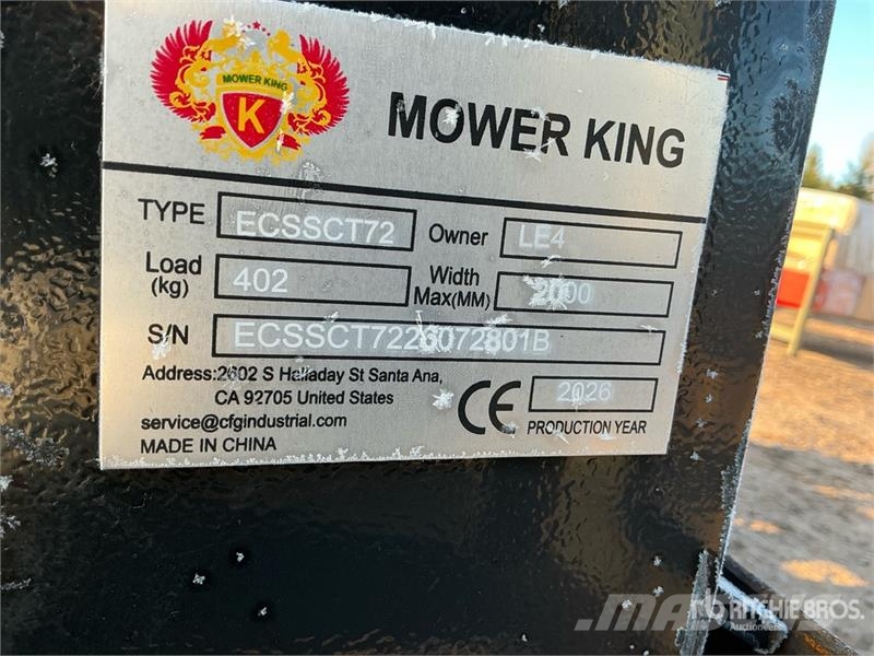 Mower King ECSSCT72 60 in Skid Steer Trencher (Unu 트렌처