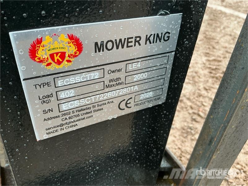  Mower King ECSSCT72 60 in Skid Steer Trencher (Unu 트렌처