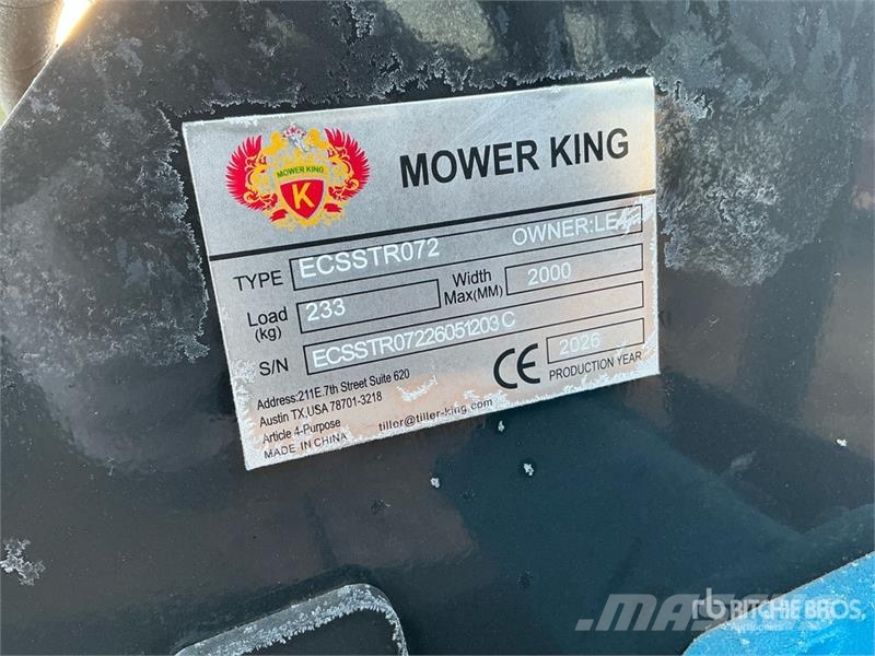  Mower King ECSSTR072 72 in Skid Steer Tiller (Unus Power harrows and rototillers