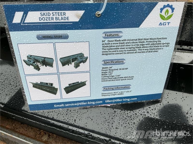 Mower King SPA84 84 in Skid Steer Dozer (Unused) 鏟刀