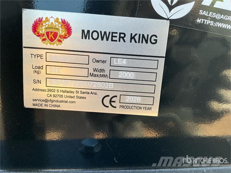 Mower King SSAB72 72 in Skid Steer Broom (Unused) Harjad