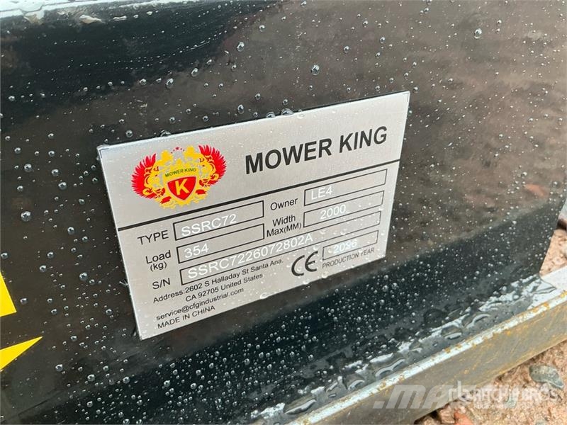 Mower King SSRC 72 in Skid Steer Brush Cutter (Unu 裝載與牽引式割草機