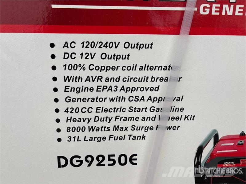 Powertek DG9250E 8 kW Portable Generator Set (Unused) Другие генераторы