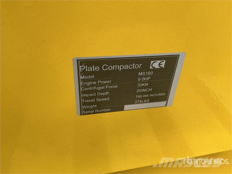 Powertek MS160 Reversible Vibratory Plate Compactor (Unused Trilmachines