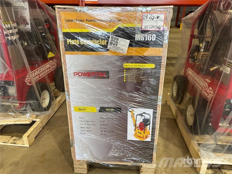 Powertek MS160 Reversible Vibratory Plate Compactor (Unused 平板夯