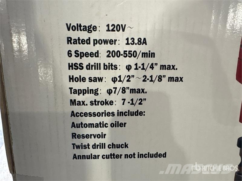 Powertek PT9500 Magnetic Drill Press (Unused) Компоненты строительной техники