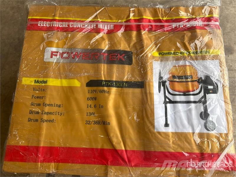 Powertek PTK-130LN 130 L Electric Portable Concrete Mixer ( Beton keverők
