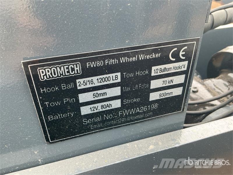  PROMECH FW80 Fifth Wheel Wrecker Attachment (Unuse Transportes - Outros
