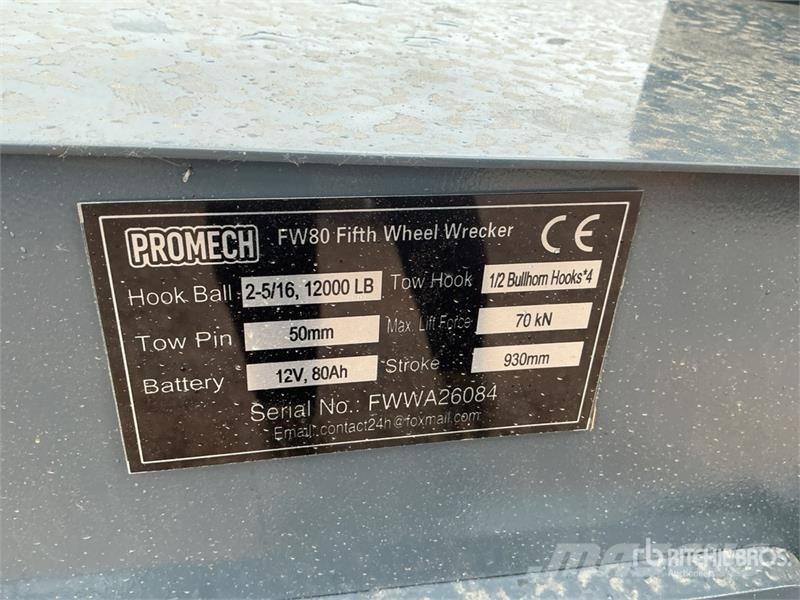 PROMECH FW80 Fifth Wheel Wrecker Attachment (Unuse Transportes - Outros