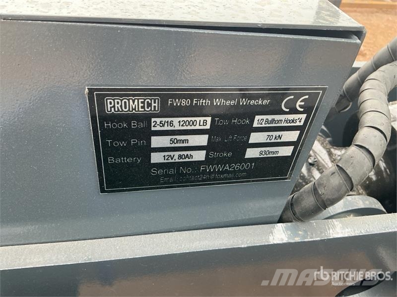  PROMECH FW80 Fifth Wheel Wrecker Attachment (Unuse Transportes - Outros
