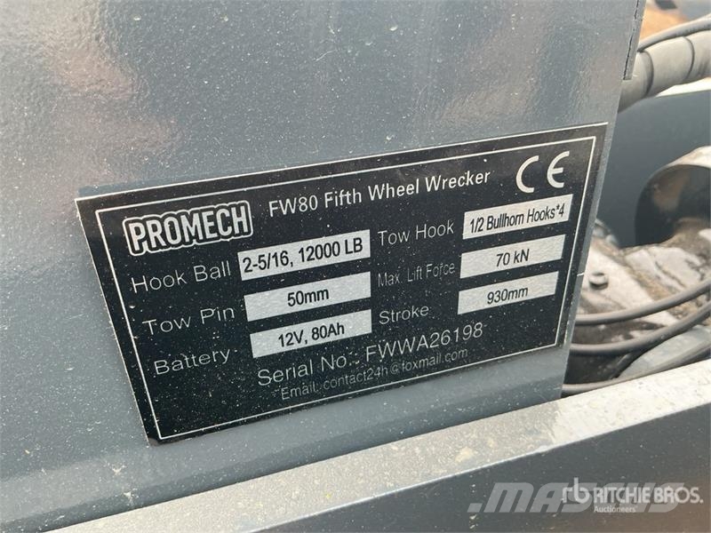  PROMECH FW80 Fifth Wheel Wrecker Attachment (Unuse Transportes - Outros
