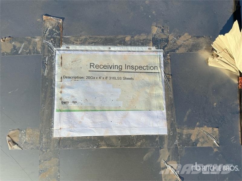  Quantity of (10) 4 ft x 8 ft Stainless Steel Sheet معدات البناء - غير ذلك