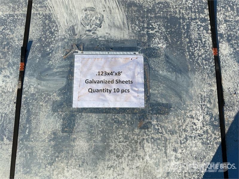  Quantity of (10) 4 ft x 8 ft Galvanized Sheets معدات البناء - غير ذلك