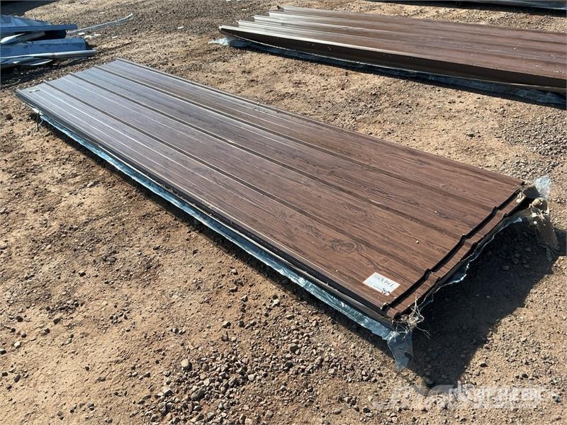  Quantity of (100) 12 ft x 3 ft Brown Metal Roof Pa Winches, hoists and material lifts