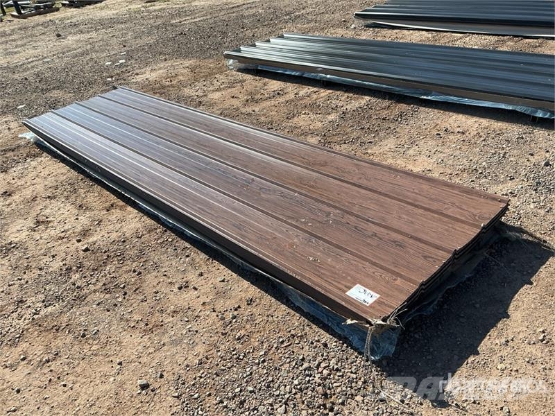  Quantity of (100) 12ft x 3ft Brown Metal Roof Pane Winches, hoists and material lifts