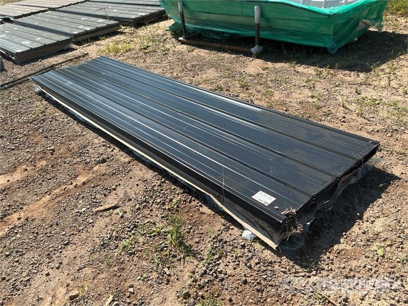 Quantity of (100) 3 ft x 12 ft Black Metal Roof Pa Winches, hoists and material lifts