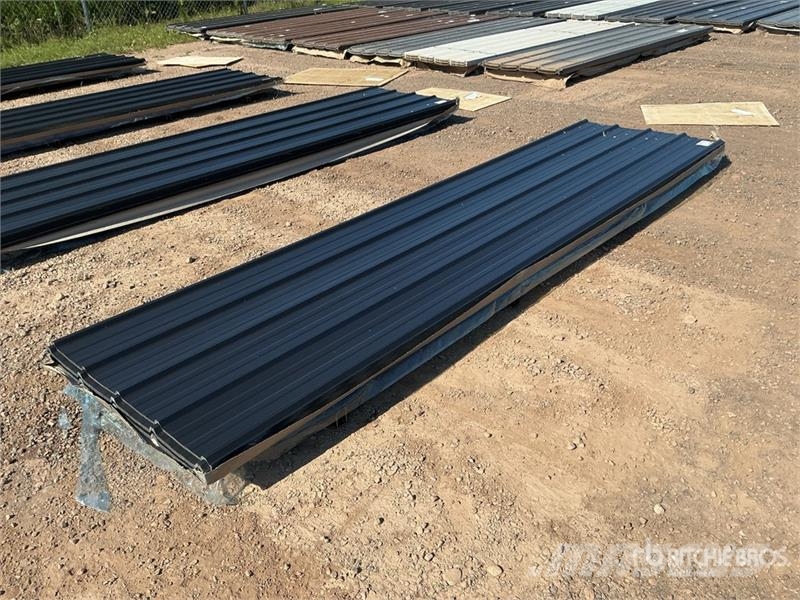 Quantity of (100) 3 ft x 12 ft Black Metal Roof Pa Winches, hoists and material lifts