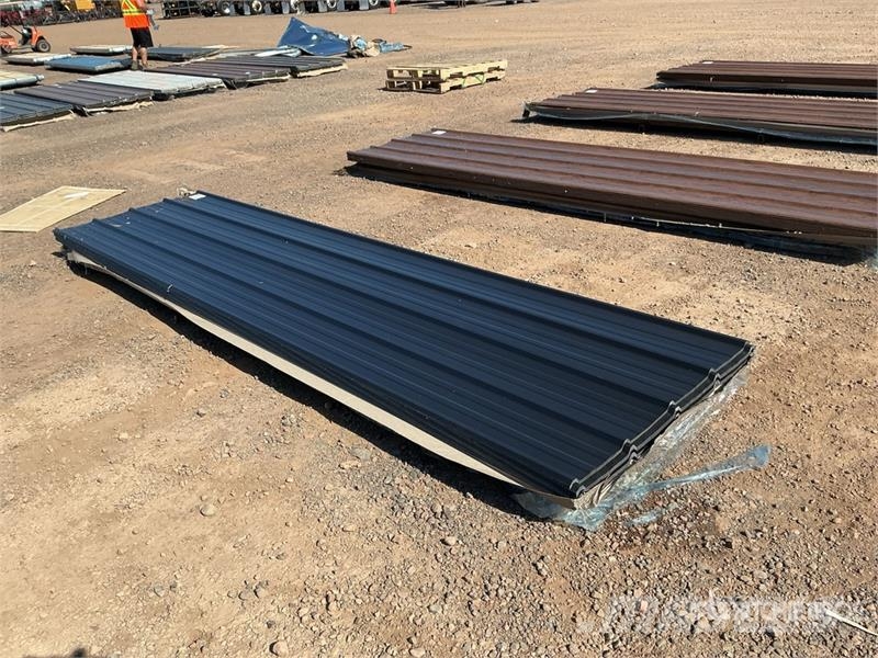 Quantity of (100) 3 ft x 12 ft Black Metal Roof Pa Winches, hoists and material lifts