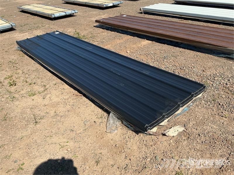 Quantity of (100) 3 ft x 12 ft Black Metal Roof Pa Winches, hoists and material lifts