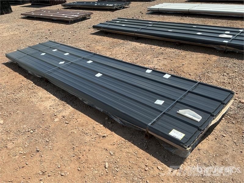 Quantity of (100) Black Metal Roof Panels (Unused) Gervės, keltuvai ir medžiagų kėlimo įranga