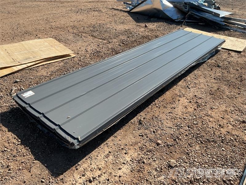 Quantity of (100) Grey Metal Roof Panels (Unused) Gervės, keltuvai ir medžiagų kėlimo įranga