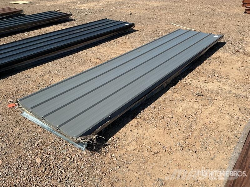 Quantity of (100) Grey Metal Roof Panels (Unused) Gervės, keltuvai ir medžiagų kėlimo įranga