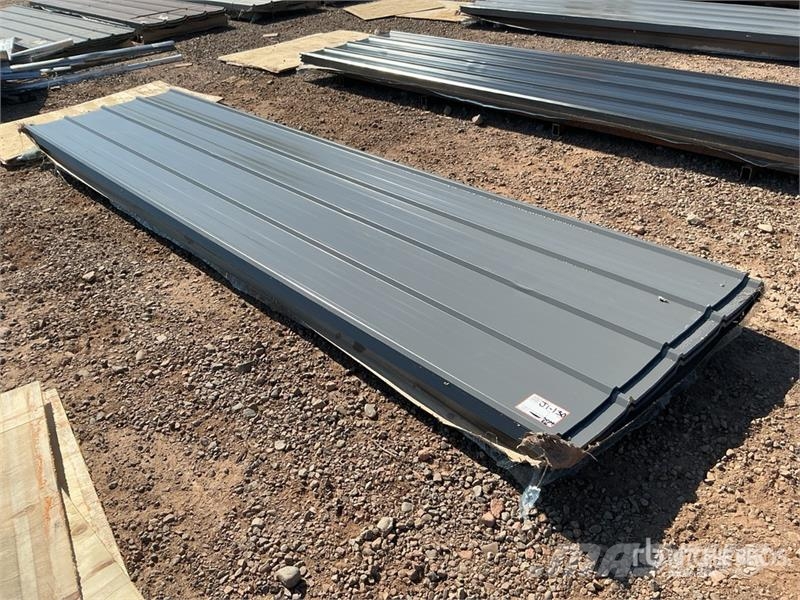 Quantity of (100) Grey Metal Roof Panels (Unused) Gervės, keltuvai ir medžiagų kėlimo įranga