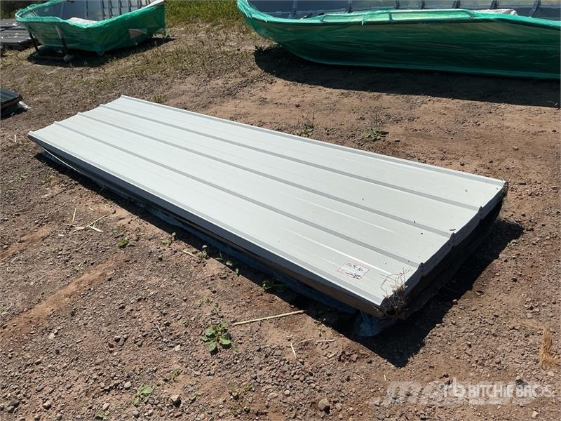 Quantity of (100) White Metal Roof Panels (Unused) Gervės, keltuvai ir medžiagų kėlimo įranga
