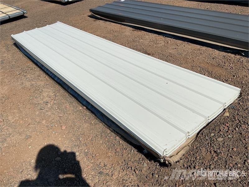 Quantity of (100) White Metal Roof Panels (Unused) Gervės, keltuvai ir medžiagų kėlimo įranga
