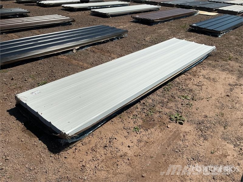 Quantity of (100) White Metal Roof Panels (Unused) Gervės, keltuvai ir medžiagų kėlimo įranga