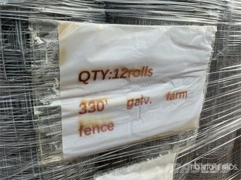 Quantity of (12) BYT FFC762 330 ft x 4 ft Galvani Kerítésszerelési eszközök / kerítésfelszerelések