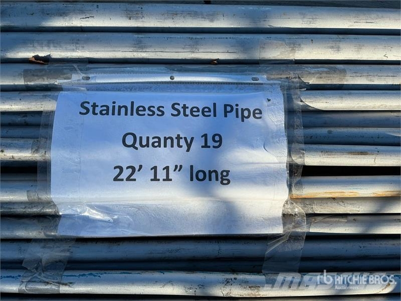 Quantity of (19) 23 ft Stainless Steel Pipe Sistemi za navodnjavanje