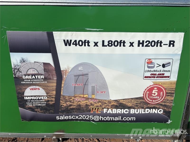 Quantity of (2) Crates of Gold Mountain 40 ft x 80 Steel frame buildings
