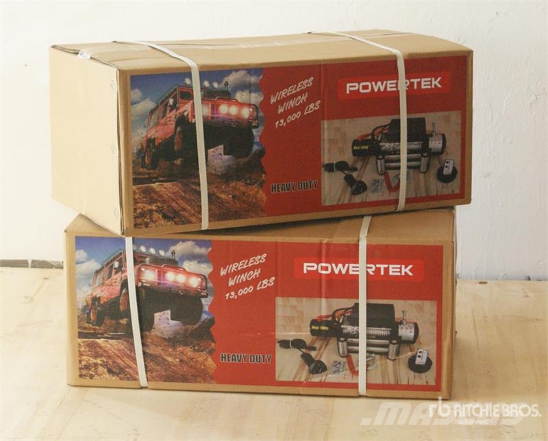 Quantity of (2) Powertek WW13000 13000 lb Winch ( Dış cephe asansörleri
