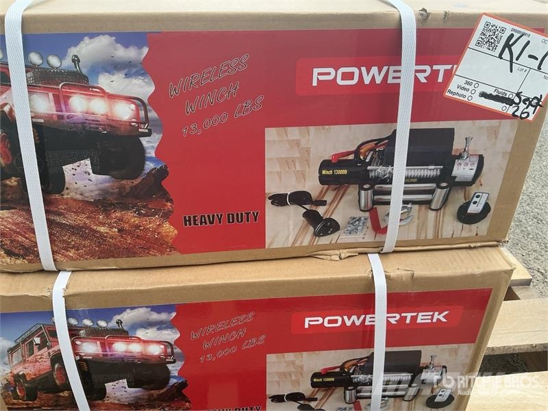  Quantity of (2)  Powertek WW13000 13000 lb Winch ( Lyftblock, vinschar och materialhissar