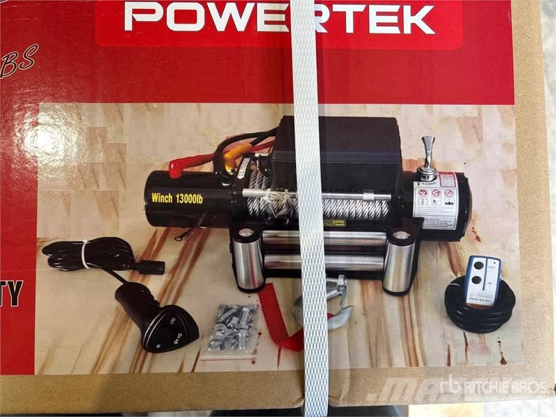  Quantity of (2)  Powertek WW13000 13000 lb Winch ( Montacargas y elevadores de material