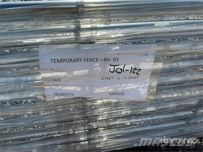 Quantity of (20) 7 ft 5 in x 6 ft Chain Link Tempo Drugi deli