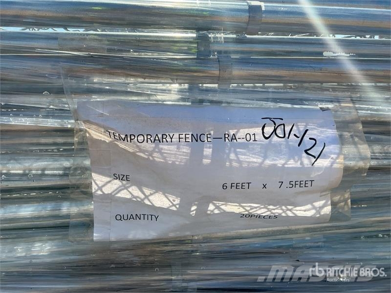 Quantity of (20) 7 ft 5 in x 6 ft Chain Link Tempo Drugi deli
