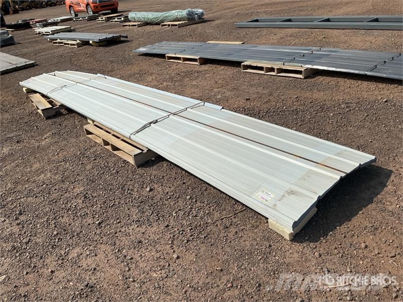 Quantity of (20) White Metal Roof Panels (Unused) Gervės, keltuvai ir medžiagų kėlimo įranga