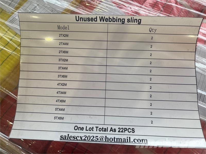Quantity of (22) Greatbear Polyester Webbing Sling Crane spares & accessories