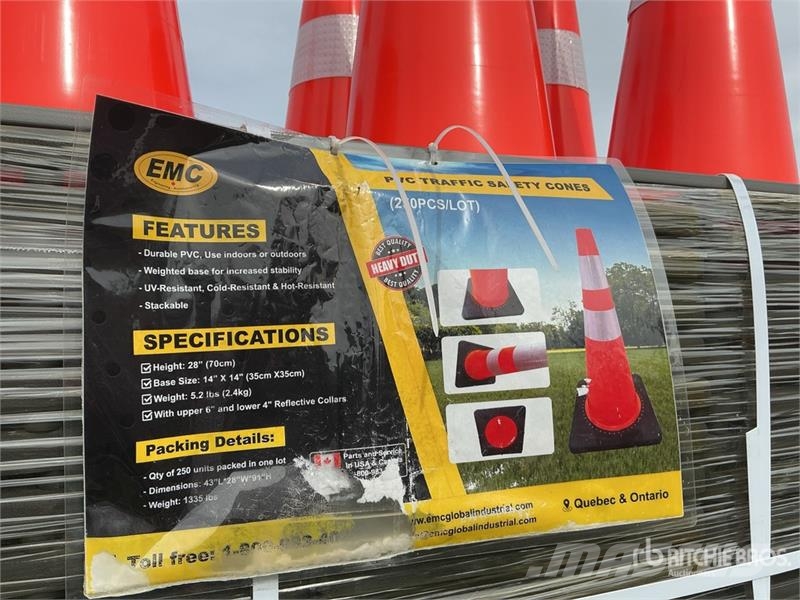 Quantity of (250) EMC SC28L 28 in Traffic Cones ( Тръбополагащи булдозери