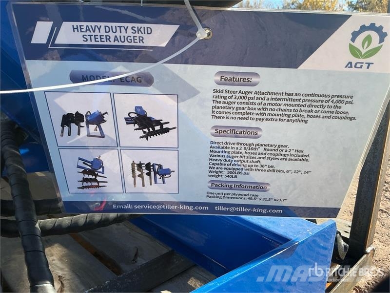 Quantity of (3) AGT SSECAG-Y Skid Steer Auger (Un Навесные гидробуры
