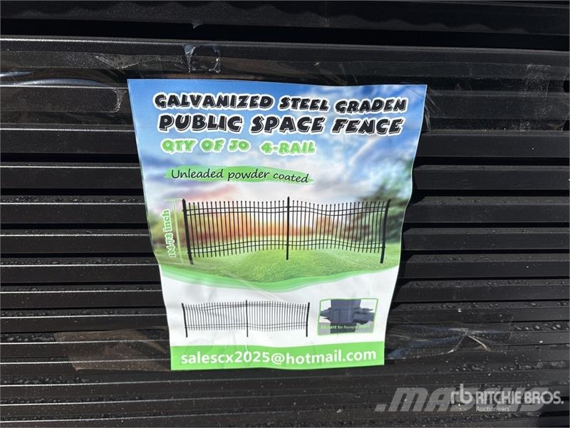 Quantity of (30) 9 ft 1 in x 6 ft 8 in Powder Coat Fencing equipment