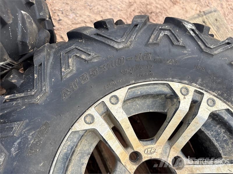  Quantity of (4) 25x8-12 Tires - Fits ATV الإطارات والعجلات والحافات