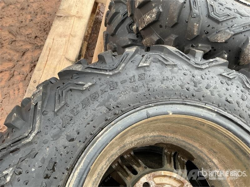  Quantity of (4) 25x8-12 Tires - Fits ATV الإطارات والعجلات والحافات