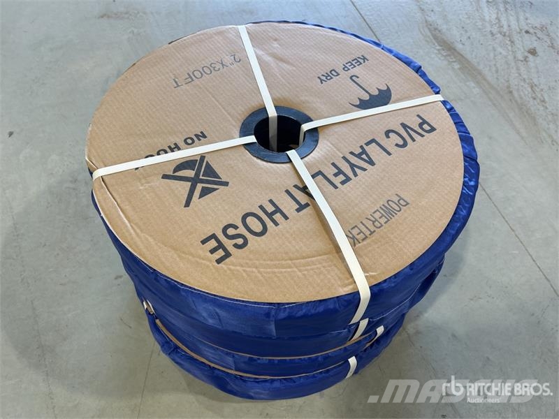 Quantity of (4) Powertek 2"-300FT PVC Layflat Wat Tilbehør