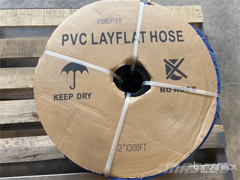 Quantity of (4) Powertek 2"-300FT PVC Layflat Wat Acessórios de concreto