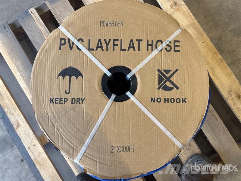 Quantity of (4)  Powertek 2"-300FT PVC Layflat Wat Acessórios de concreto